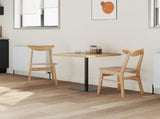 Dining Chairs 2 pcs Natural 42 x 47.5 x 81 cm Solid Rubber Wood 42020432