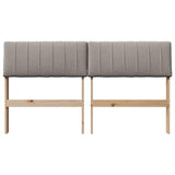 Upholstered Headboard Taupe 140 cm Solid Pine Wood 879232