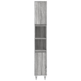 Bathroom Cabinet Grey Sonoma 30x30x190 cm Engineered Wood 831538