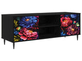 TV Cabinet KIEL 102 x 33 x 51 cm Black Oak Engineered Wood 8007063