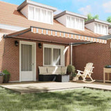 Retractable Awning Blue and Orange 450 x 300 cm 3330940