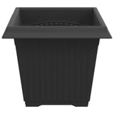 Square Flower Pot 24 pcs Black 20 x 20 x 16 cm Plastic 42020349