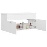 Sink Cabinet with Built-in Basin White Engineered Wood 3070847
