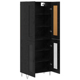 Highboard Black Oak 69.5 x 34 x 180 cm Engineered Wood 3403170