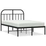 Bed Frame Black Powder-Coated Steel 120 x 200 cm Durable 353633