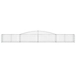 Arched Gabion Baskets 10 pcs 400x50x40/60 cm Galvanised Iron 3146965
