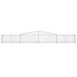 Arched Gabion Baskets 10 pcs 400x50x40/60 cm Galvanised Iron 3146965