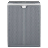 Trash Bin with 2 Doors Grey 65x45x88 cm PP 364058