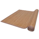 Rectangular Brown Bamboo Rug 150 x 200 cm 241340