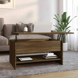 Coffee Table Brown Oak 80x50x40 cm Engineered Wood 819298