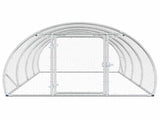 Chicken Coop Silver 400 x 150 x 100 cm Galvanised Steel 3434661