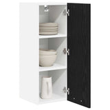 Hanging Cabinet Black Oak and White 30 x 31 x 80 cm 884244