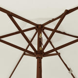 Garden Parasol with Wooden Pole Sand 196x231 cm 363159