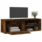 TV Cabinet Smoked Oak 120x34x37 cm Engineered Wood 833548
