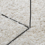 Shaggy Rug PAMPLONA High Pile Modern Cream 160x160 cm 375236