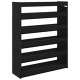 Shoe Rack Black 80x25x100 cm Engineered Wood 859897
