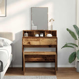 Dressing Stool Old Wood 70x35x45 cm Engineered Wood 857041