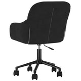 Dining Chair with Wheel 2 pcs Black 55 x 59.5 x 77 cm Velvet 3415418