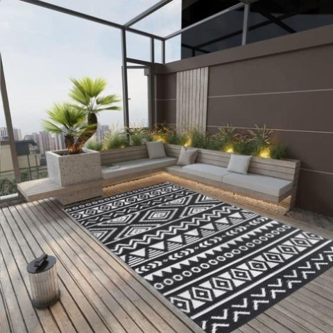Outdoor Rug ARAKIL Black 190x290 cm PP 316980