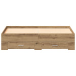 Bed Frame with Drawers Artisan oak 160 x 200 cm Engineered wood 3333964