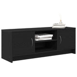 TV Cabinet Black Oak 102x30x37,5 cm Engineered Wood 862411