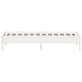 Bed Frame White Solid Pine Wood, Plywood Small Single Simple 842731