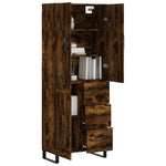 Highboard Smoked Oak 69.5x34x180 cm Engineered Wood 3196040