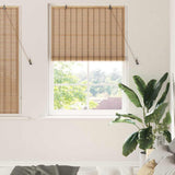Roller Blind Natural and Brown 120 x 160 cm Bamboo 42006904