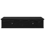 ZNTS Wall Shelf with Drawers Black 80x31x17 cm Engineered Wood 859951