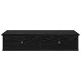 ZNTS Wall Shelf with Drawers Black 80x31x17 cm Engineered Wood 859951