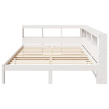Bookcase Bed without Mattress White 160x200 cm Solid Wood Pine 3324312