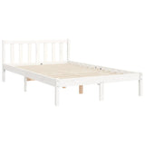 Bed Frame without Mattress White 120x200 cm Solid Wood Pine 3192942