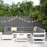 8 Piece Garden Sofa Set White Solid Wood Pine 3250597