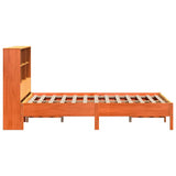 Bookcase Bed without Mattress Wax Brown 120x190 cm Small Double Solid Wood Pine 3322890