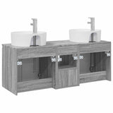 Bathroom Cabinet Set 3 pcs Grey Sonoma 49.5 x 44.5 x 65 cm 3405683