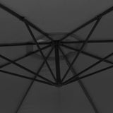 Cantilever Garden Parasol with Aluminium Pole 350 cm Anthracite 44505