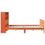 ZNTS Bed Frame without Mattress Wax Brown 120x200 cm Solid Wood Pine 3309922