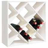 ZNTS Wine Cabinet White 62x25x62 cm Solid Wood Pine 821543