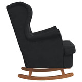 Rocking Chair with Cushion Black 92 x 71 x 100 cm Plywood 42012852