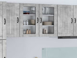 Wall Glass Cabinet LUCCA Concrete Grey 80 x 31 x 80 cm 885068