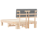 Bed Frame with Upholstered Headboard Light Grey 120 x 200 cm 877489