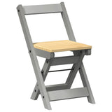 Dining Chairs Foldable 4 pcs Corona Grey Solid Wood Pine 4013438