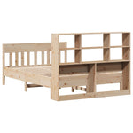 ZNTS Bed Frame without Mattress 120x200 cm Solid Wood Pine 3323224