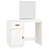 Dressing Table White 95x50x134 cm Solid Wood Pine 820088