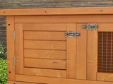 Rabbit Hutch Outdoor Guinea Pig Hutch Wooden Duck House Pet Cage with Opening Roof, 90 x 45 x 90cm T3398P350019