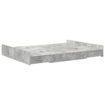 Storage Bed Frame Concrete grey 140 x 200 cm Engineered wood 3335296