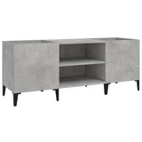 Record Cabinet Concrete Grey 121x38x48 cm Engineered Wood 831937