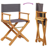 Folding Director Chairs 2 pcs Dark Grey Fabric 365836