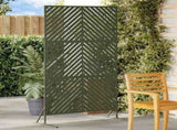 Privacy Screen Olive 100 x 50 x 180 cm Steel 868545