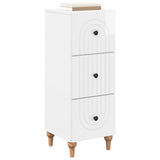 Drawer Cabinet High Gloss White 33 x 34.5 x 90 cm 894159